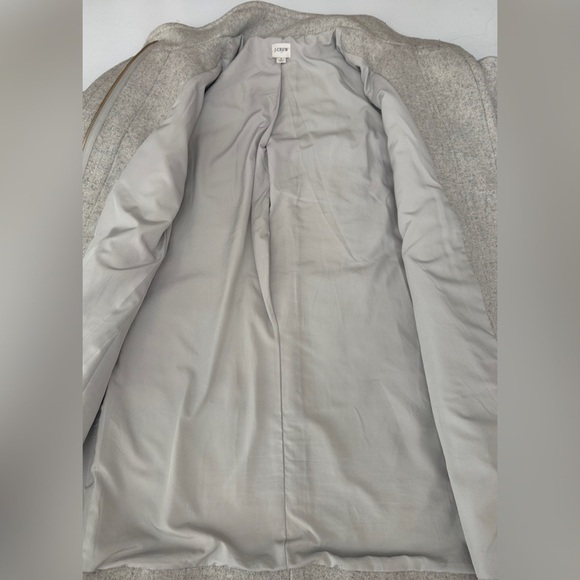 J. Crew Light Gray Factory Wool Blend City Coat Size 4 - Picture 6 of 13